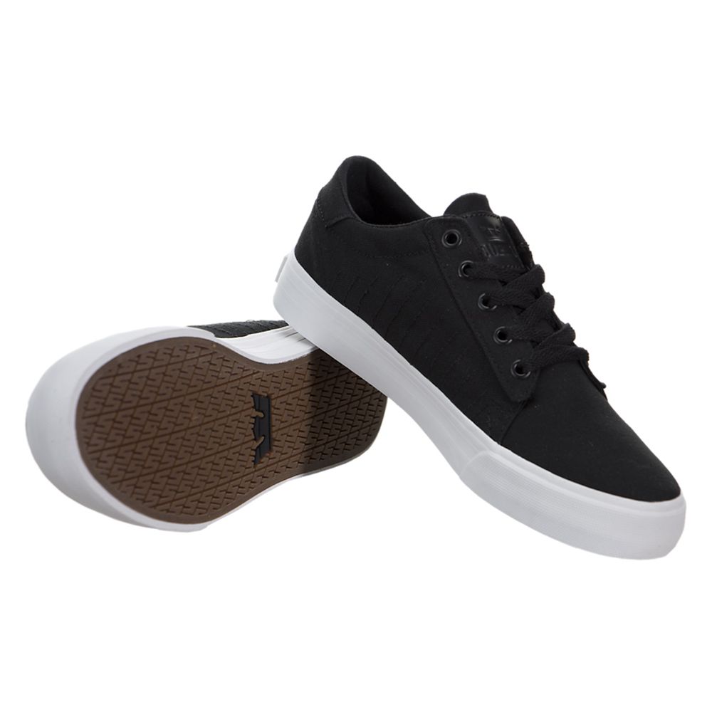 Baskets Basses Supra Belmont Noir Black/White Femme | FBE-99942649